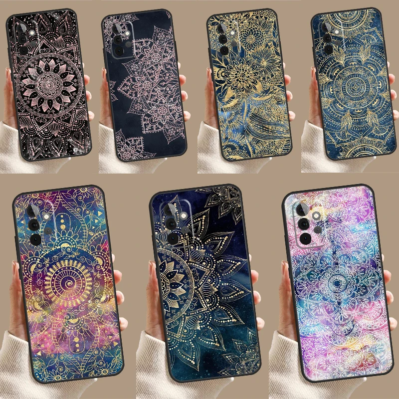 Чехол с индийским узором Мандала для Samsung Galaxy A35 A55 A25 A15 A51 A71 A12 A32 A52 A13 A33 A53 A14 A34 A54