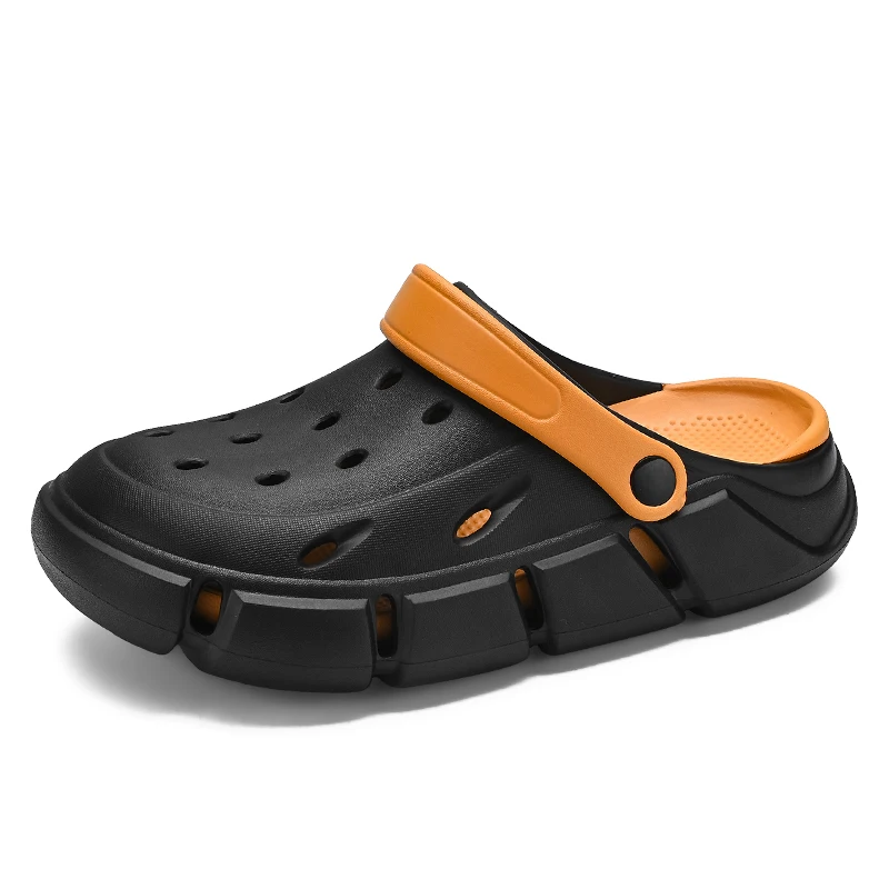 Сандалии мужские с закрытым носком босоножки дырками Нескользящие пляжные