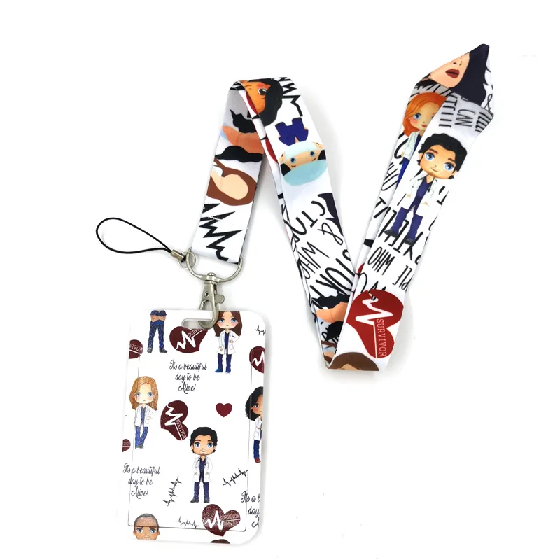 

Grey's Anatomy Key lanyard Car KeyChain ID Card Pass Gym Mobile Phone Badge Kids Key Ring Holder Jewelry Decorations