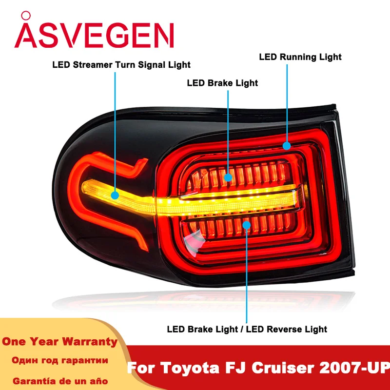 

LED Tail Lights For Toyota FJ Cruiser Taillight 2007-UP Car Accessories Dynamic DRL Turn Signal Lamps Fog Brake Reverse Light