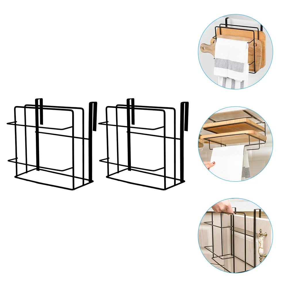 

2Pcs Cabinet Door Organizer Cabinet Door Storage Rack Cabinet Towel Rack Over Cabinet Door Organizer