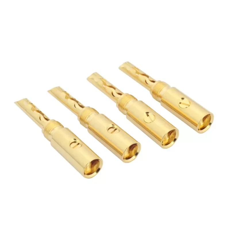 

NEW2023 HiFi Shark-0.6 HiFi Speaker Banana Plugs pure copper Audio Jack Connector 24K gold Plated Amplifier Speaker connector