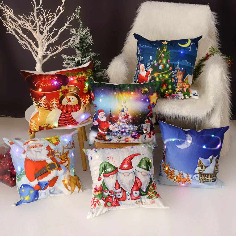 

1pcs Merry Christmas Cushion Cover Pillowcase Christmas Decorations Natale Navidad Noel Decoration Xmas Gift New Year Gifts 2023