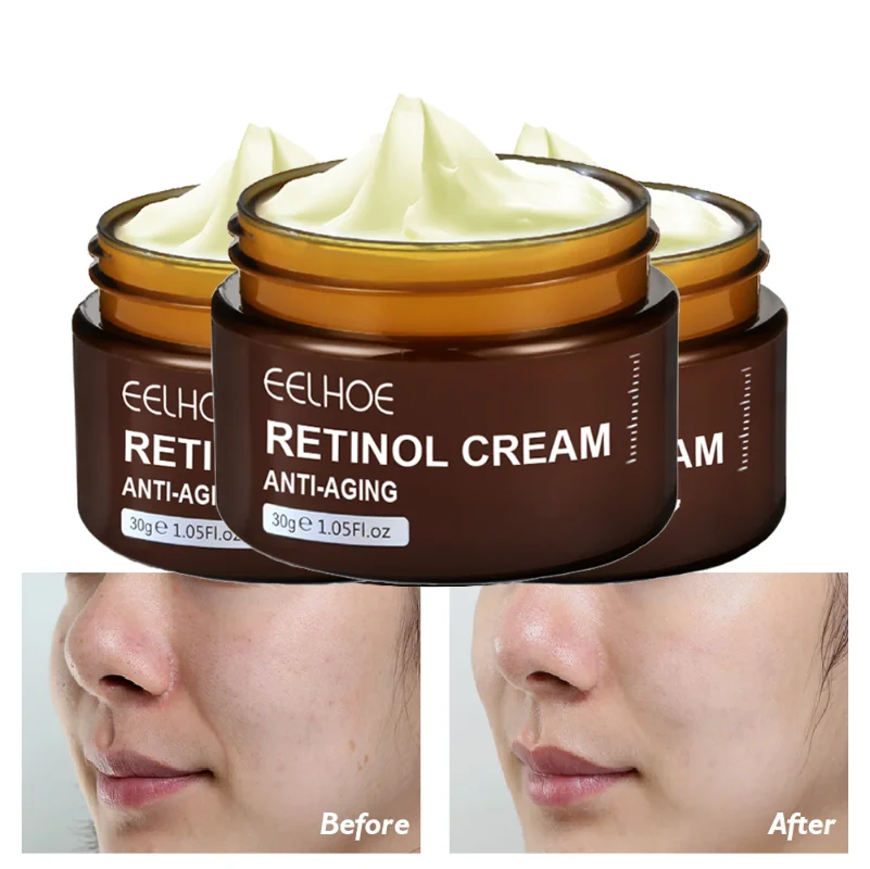 

3PCS Retinol Cream Face Moisturizer for Oily Skin Fade Wrinkle Firming Lifting Anti-Aging Whitening Creams Brighte Skin Products