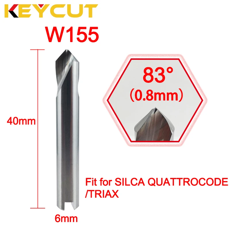 Фреза SILCA W155 83 ° 0 8 мм подходит для Quattrocode и Triax Key Дублировочная машина