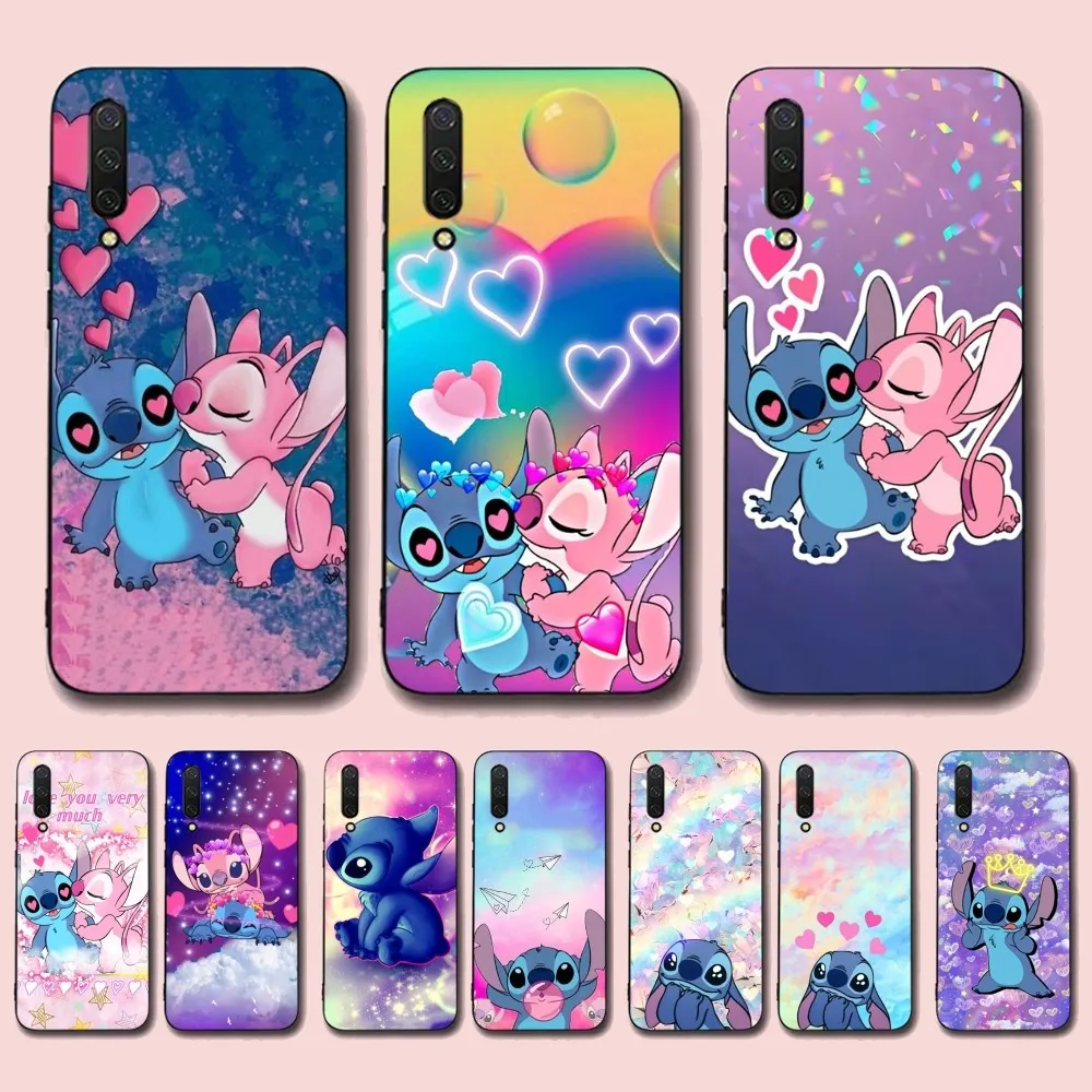

Bling Angel Kiss S-StitchS Pink Bubble Phone Case For Xiaomi Mi 5X 8 9 10 11 12 Lite Pro 10T PocoX3pro PocoM3 Note 10 Pro Lite