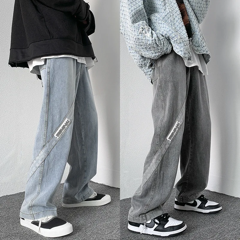 2022 Spring New Fashion Jeans Men Korean Version Comfortable Straight Trousers Men Elastic Casual Pants Boutique Clothing