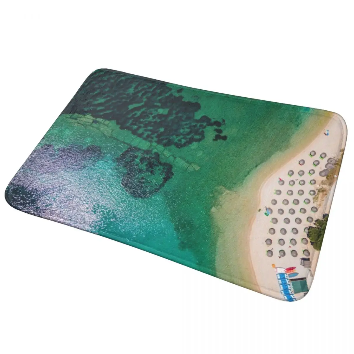 

Greece, Agia Paraskevi Beach Doormat Non-slip Super Absorbent Bath Mats Home Entrance Rugs Kitchen Bedroom Carpet Footpad