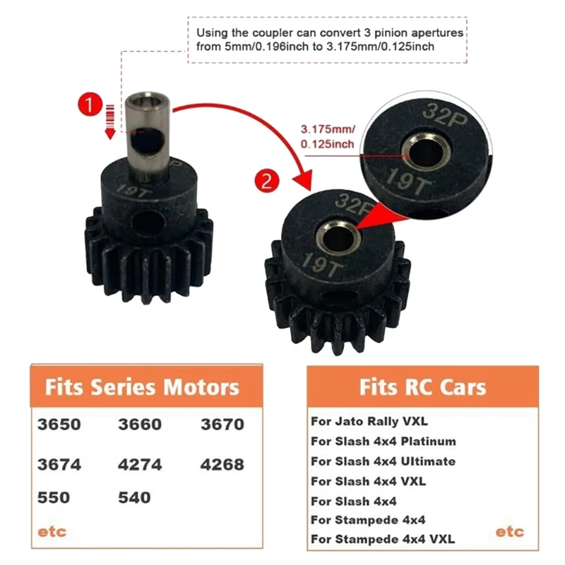 1 компл. металлические стальные шестерни 54T 0 8 32 шаг 3956 прямозубая Шестерня для TRX