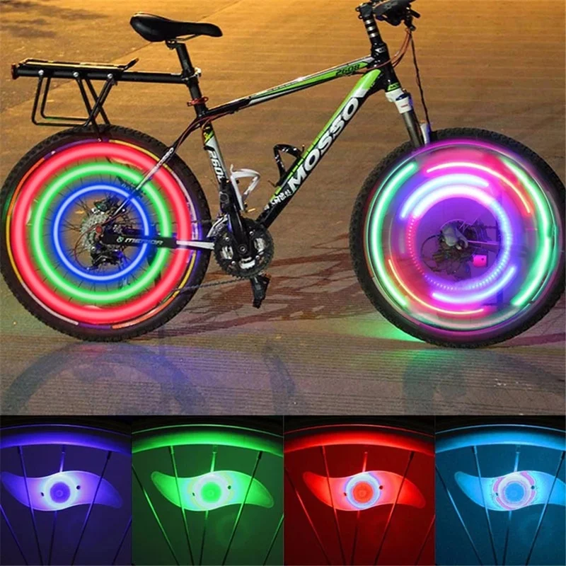 

LED Bicycle Lights Waterproof Neon Bike Wheel Spoke Light Tyre Tire Valve Dust Caps Motorcycle Safety Warning Lamp For MTB Road