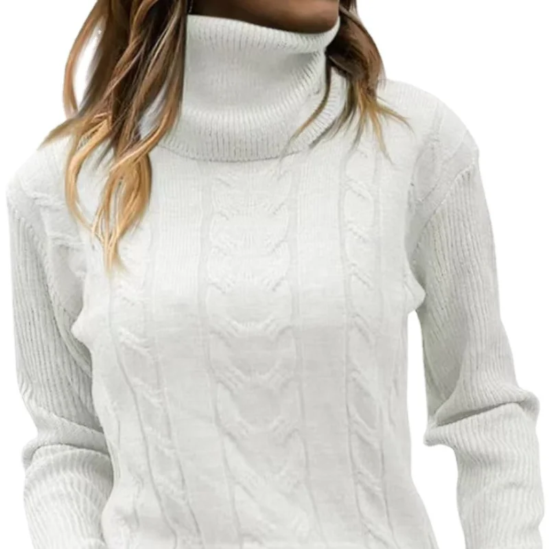 Новинка сезона осень/зима 2023 однотонный вязаный винтажный приталенный пуловер