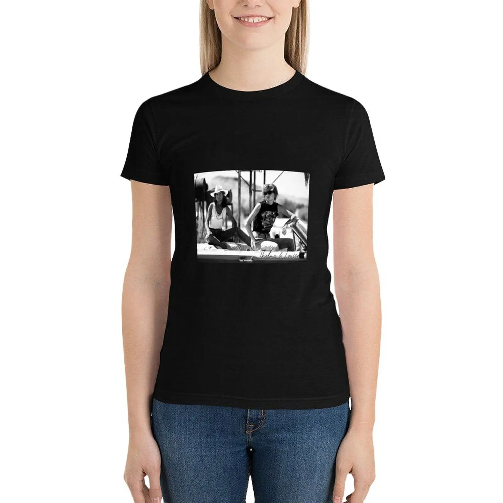 Футболка Thelma And Louise женская одежда кавайная черные футболки для женщин