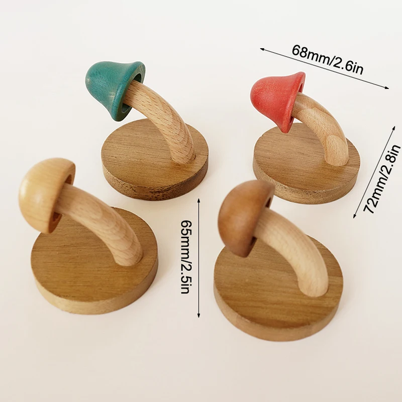 Крючок из цельного дерева креативный деревянный грибной крючок для одежды и