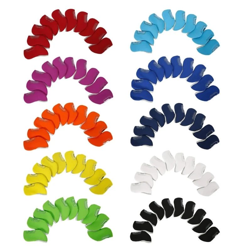 

10Pc Golf Iron Covers Golf Iron Headcovers with Transparent Window Display