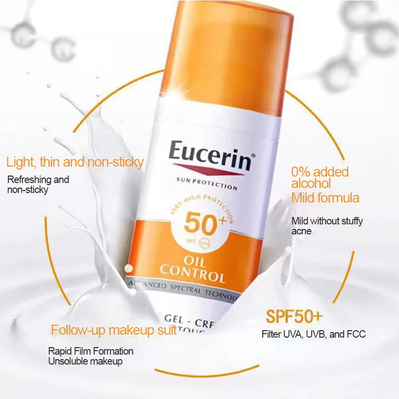 

50ml Eucerin Sunscreen Cream Orange Brightening SPF50 Facial Brightening Hydrating Moisturizing Oil Control Acne-Prone Skin