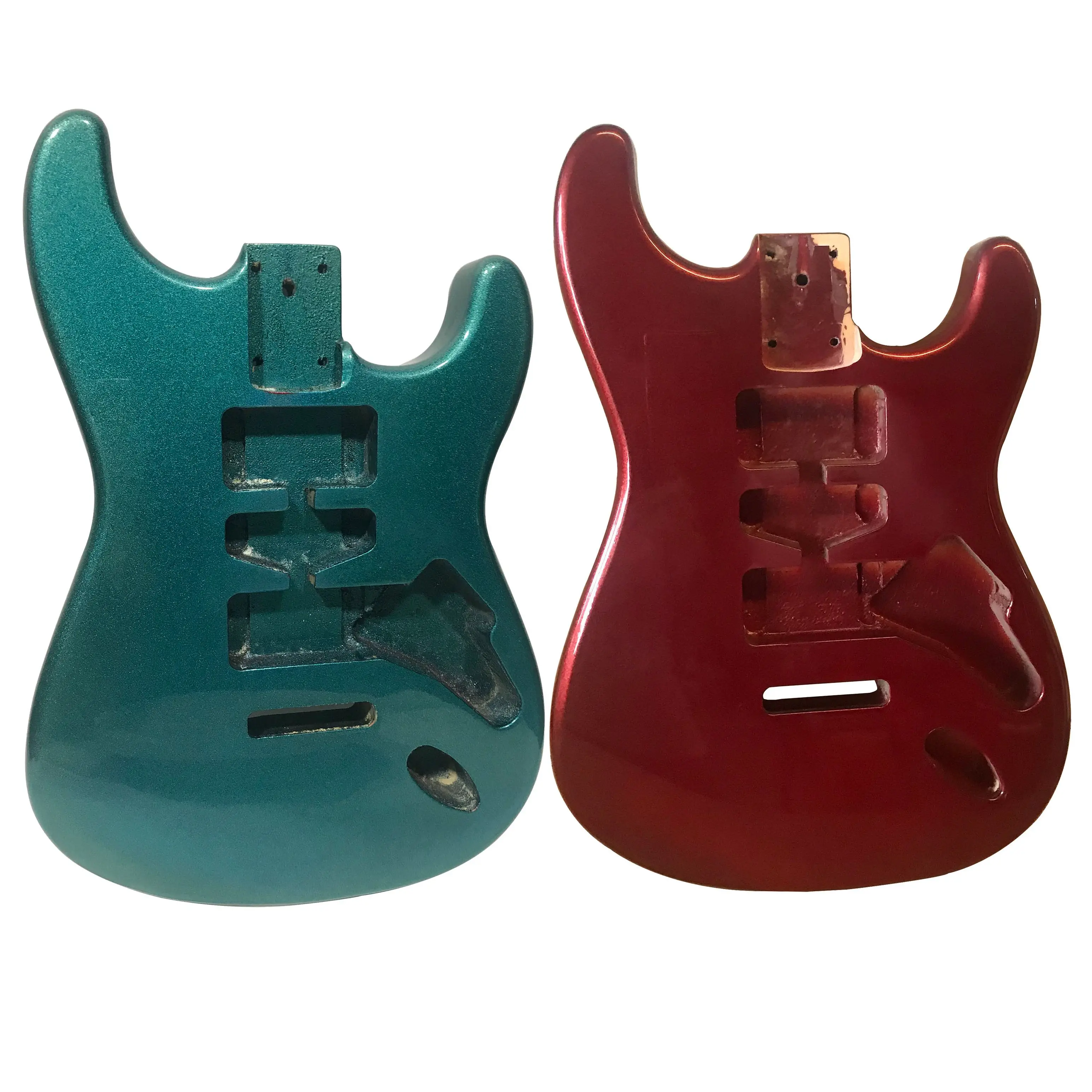 

Coloured Guitar Body Wooden Semi Finished Electric Guitar Body Unfinished DIY Fender Strat Style Guitar Accessories Mental Color