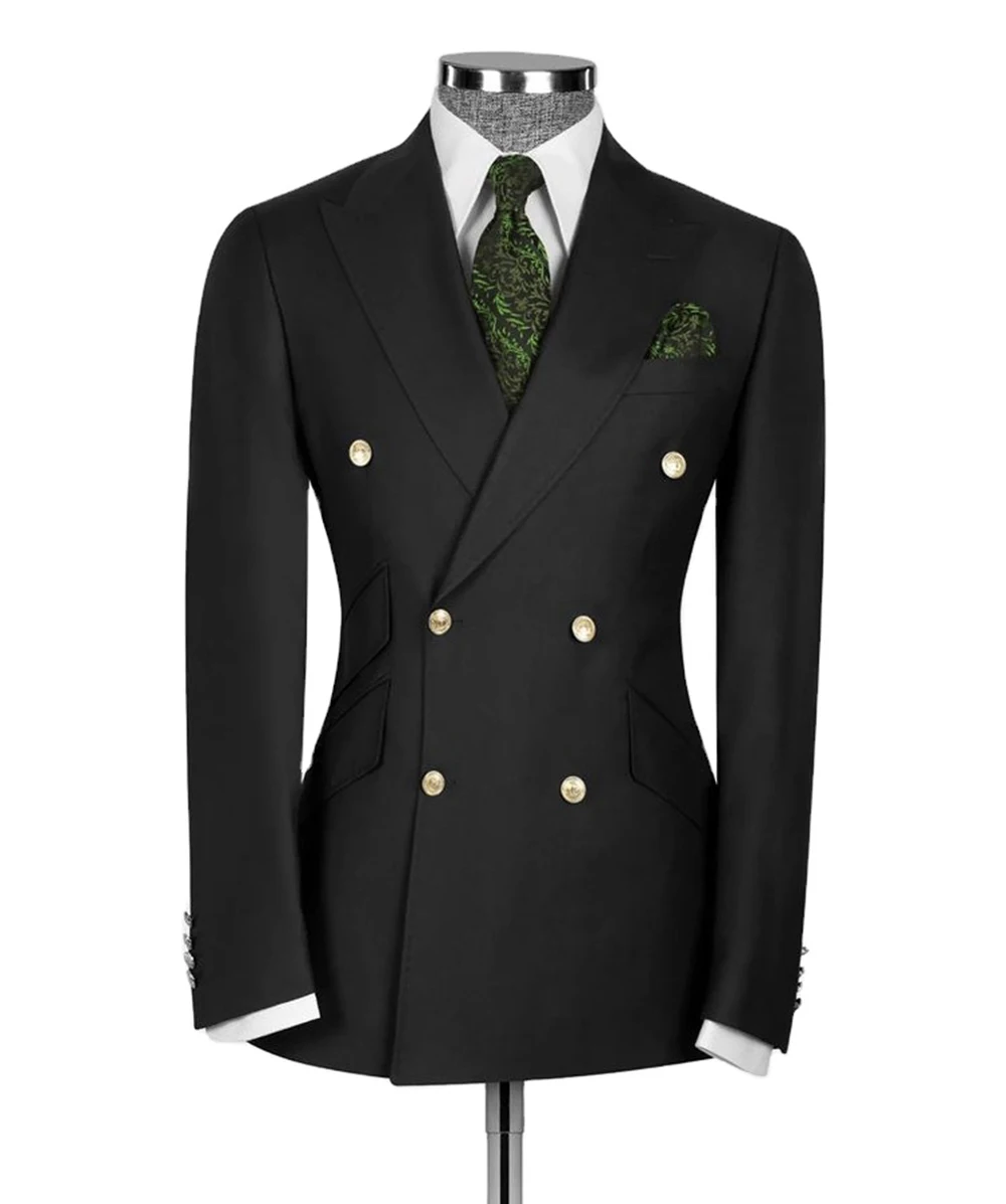 Королевский синий двубортный пиджак Брюки Мужские костюмы Slim Fit с остроконечными