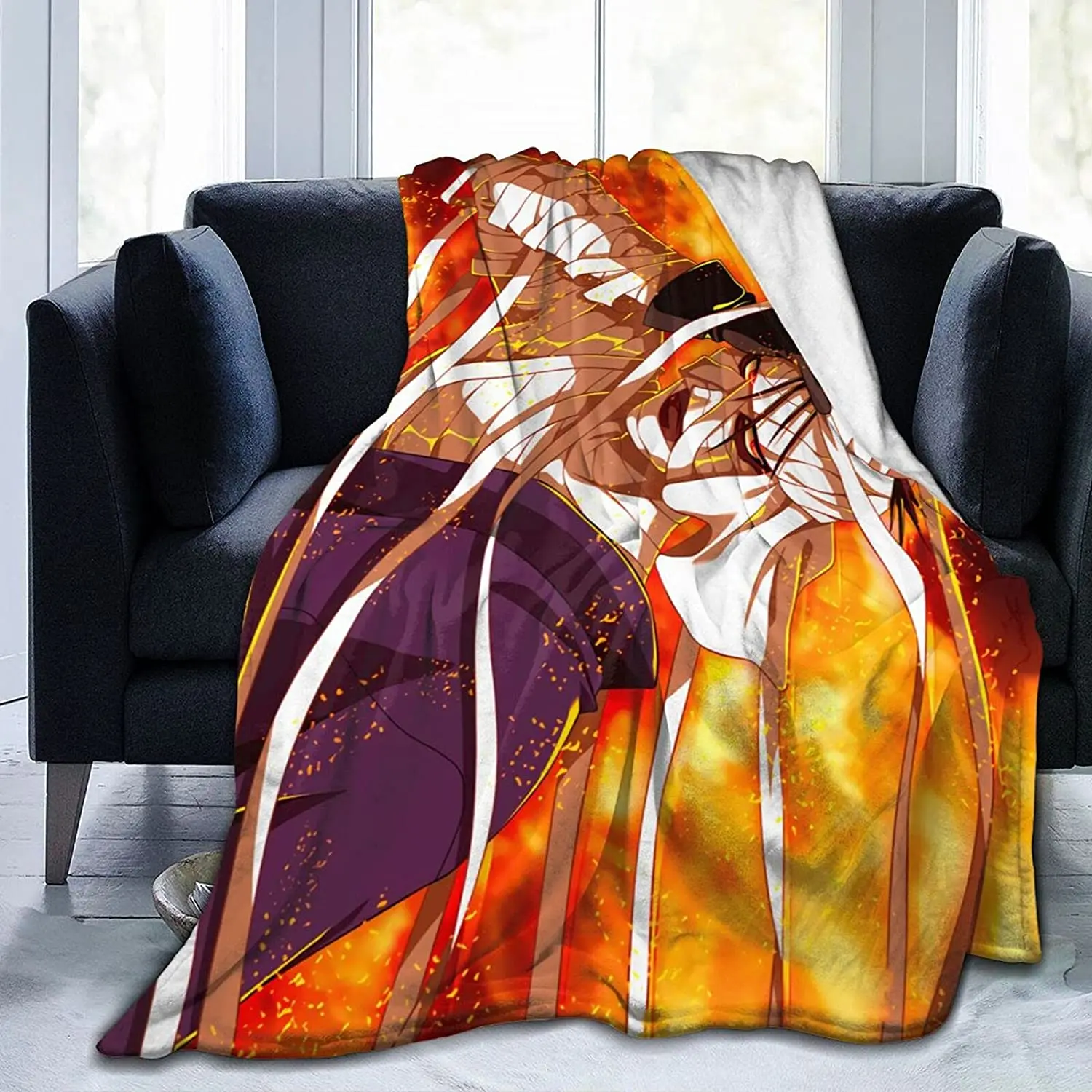 

Shishio Makoto Fluffy Soft and Comfortable Blanket, Anime Warm Embrace of Sympathy