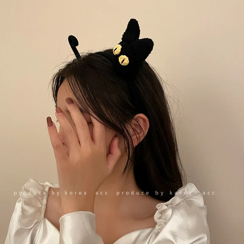 

Big Eyes Flannelette Cat Hair Band Bb Clip Japanese And Korean Style Lovely Personality Ornament Geometric Temperament