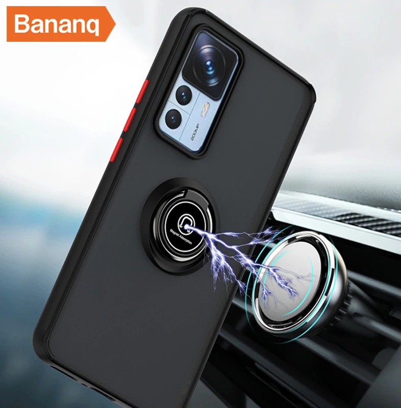 

Bananq Shockproof Case For Xiaomi 11T 11i 12T 12X 10T 10S 9T 13 12 11 Ultra 10 CC9 Pro 5G Lite CC9E Mix 4 Ring Stand Matte Cover