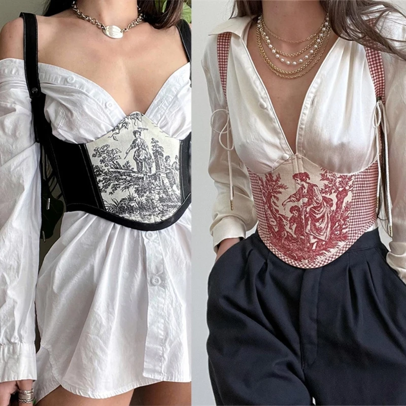 

Elastic Corset Underbust Women Corset Curved Shaper Modeling Strap Slimming Waist Belt for Shirt Coat Jeans Waist Decors