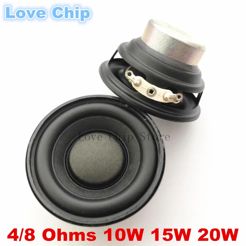 2 шт. 2-дюймовый Полнодиапазонный динамик 4 Ом 8 Ом 10/15/20 Вт Bluetooth-совместимый динамик 53 мм динамик мультимедийные магнитные динамики