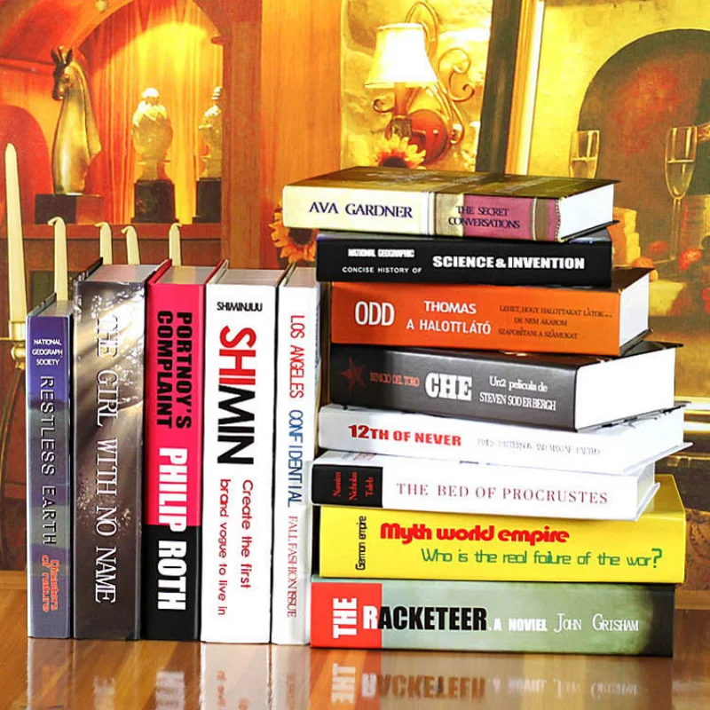 

Fake Books for Room Modern Fashion Living Room Decoration Coffee Table Ornaments Home Crafts Decoration Book Simulation Book