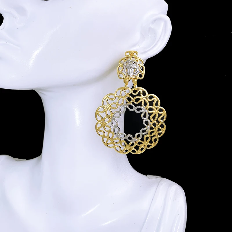 Женские серьги-подвески золотого цвета с покрытием из 18-каратного золота