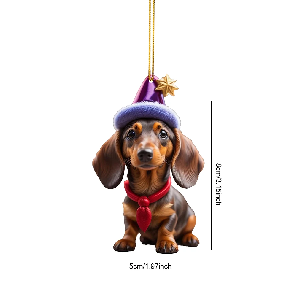 Рождественское подвесное украшение для собаки декоративная оконная вешалка