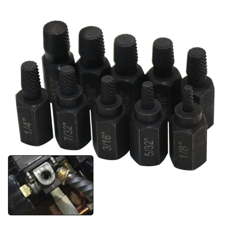 

High Quality Screw Extractor Set for Removing Tricky, Stripped. Damaged, Broken Screws, Bolts Screw Extractor Tools