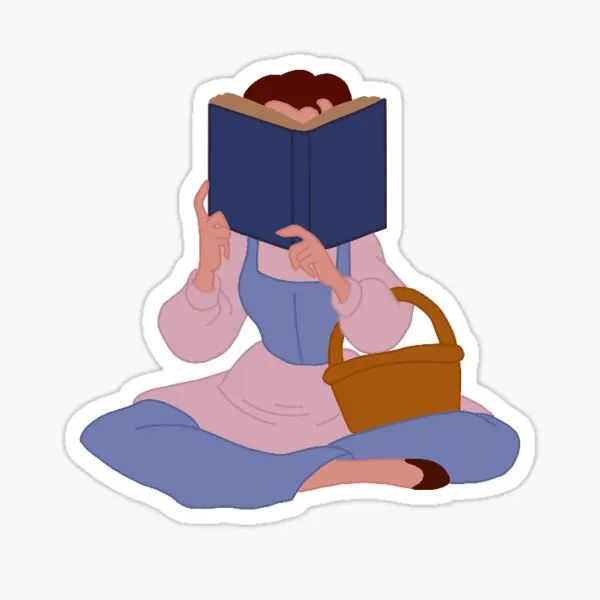 

Belle Reading 5PCS Stickers for Decorations Room Print Cartoon Cute Window Funny Living Room Background Bumper Kid Stickers Car
