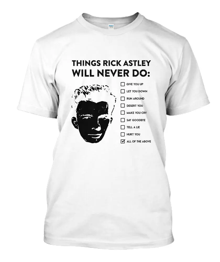 

Nwt 6749-Rick Astley Things Rick White футболка Размер S-5Xl