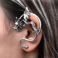 dragon ear cuffs earring for women vintage gothic clip earrings punk jewelry accessories gift boucle oreille femme