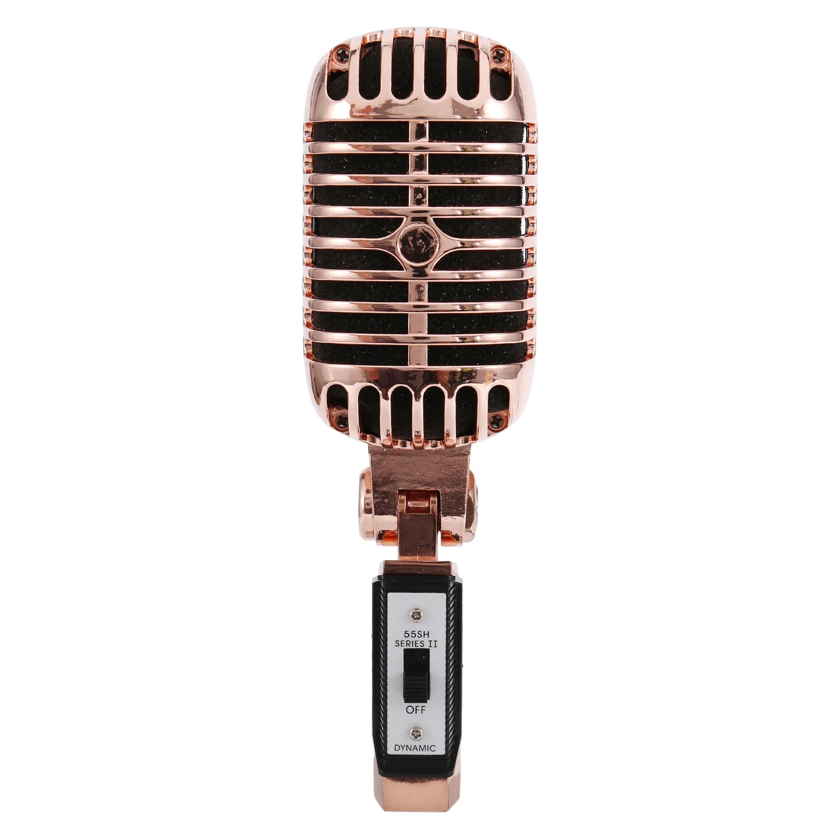 

Professional Wired Vintage Classic Microphone Dynamic Vocal Mic Microphone for Live Performance Karaoke(Rose Gold)