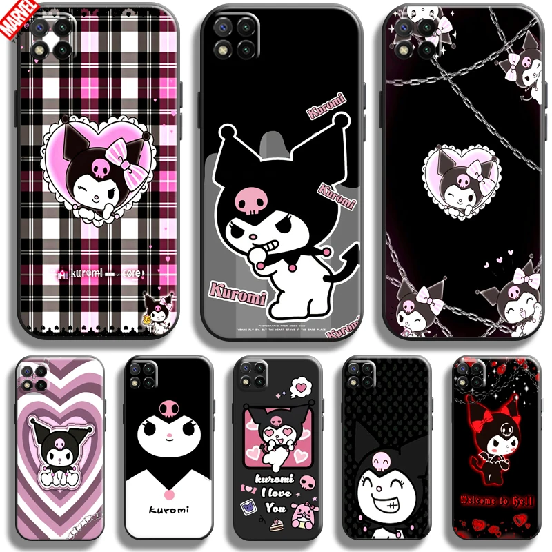 

Симпатичный мультяшный Sanrio Kuromi для Xiaomi Redmi 9C 6,53 дюймовый чехол для телефона жидкий силиконовый мягкий чехол каркас силиконовый чехол задняя...