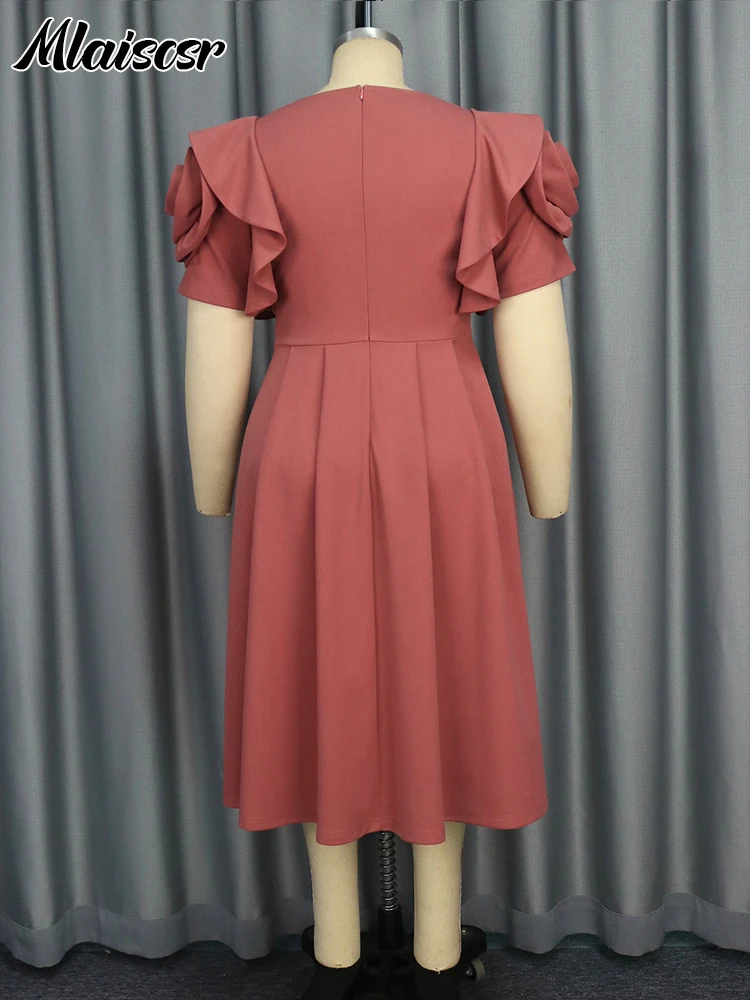 Mlaiscsr 3D Цветочное платье трапециевидной формы с короткими рукавами женское