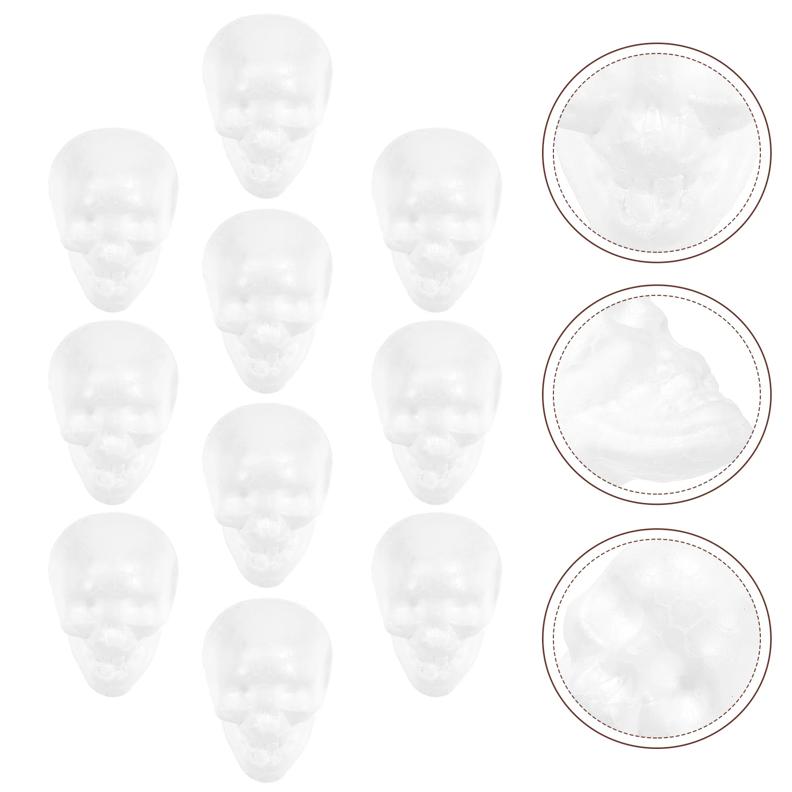 

25 Pcs Accessories Halloween Decor Skulls Crafts Foam Foams Hanging Head