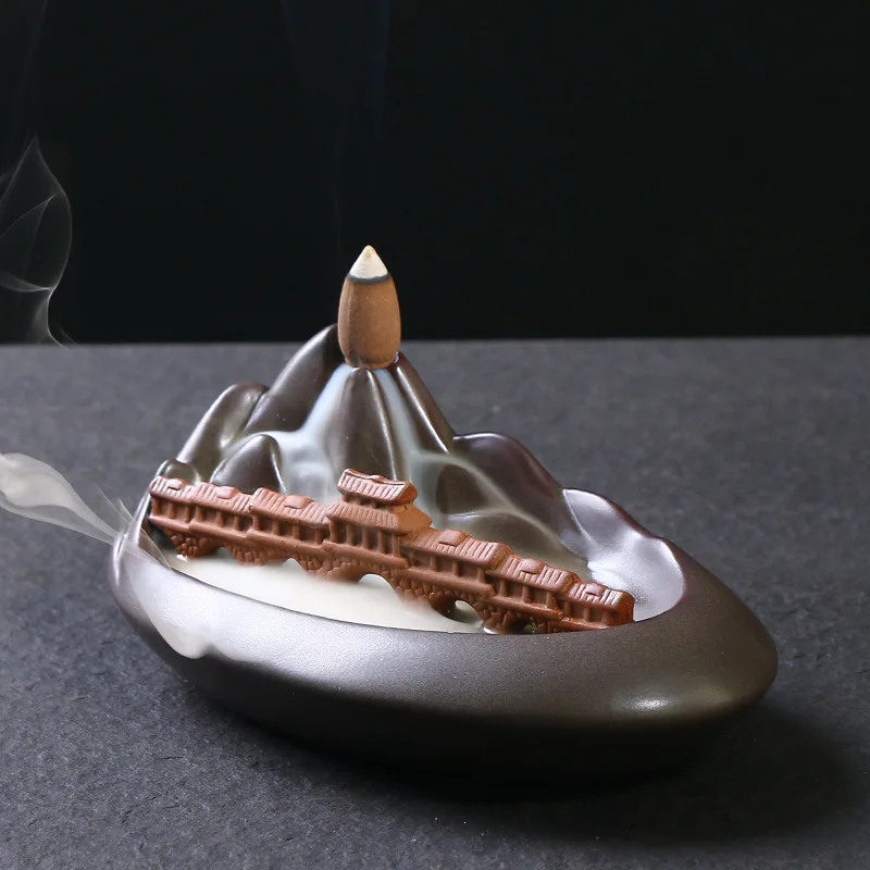 Украшение дома керамический мост для благовоний с обратным потоком альпийская