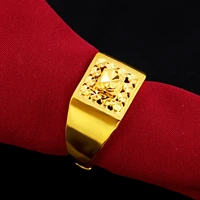 luomiss new personality wedding rings fashionable gold plated adjustable ring for men boyfriend gift exquisite ethnic jewelry