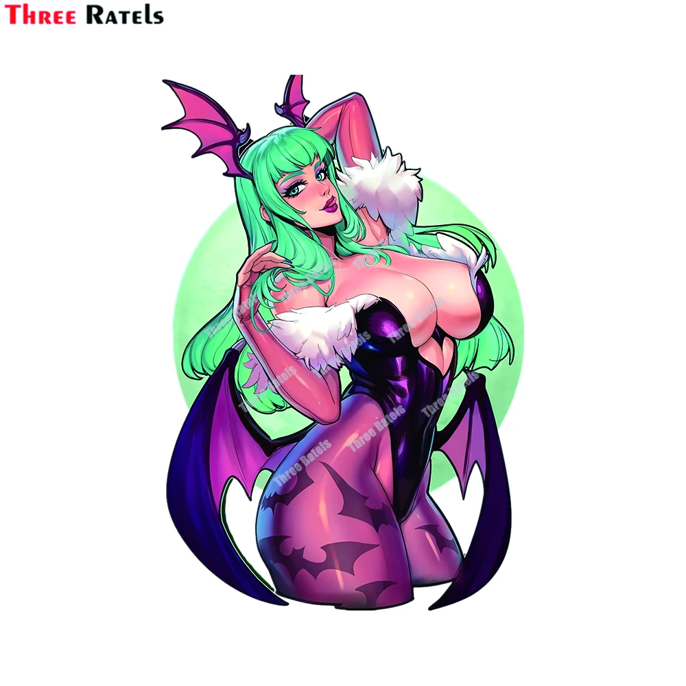 

Three Ratels E136 Thumbnail And Darkstalkers Morrigan Stickers For Room Wall &Toilet Mirror Decoration Vinyl Material Waterproof