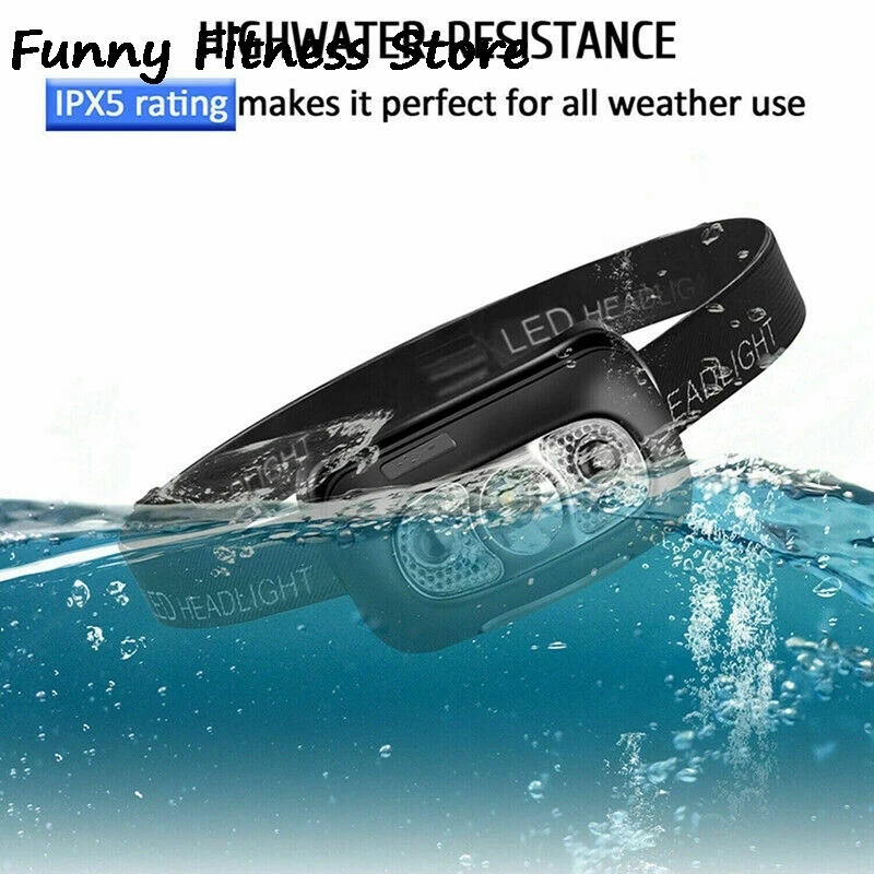 

Portable Headlamp COB LED Headlight Super Bright Head-Mounted Flashlight Outdoor Night Fishing Hiking Waterproof Work Light