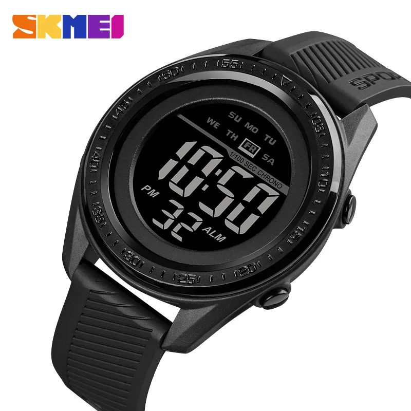 

Men Watch Sport LED Backlight Waterproof Men Digital Wristwatches PU Leather Strap Simple Reloj Hombre SKMEI Montre Homme