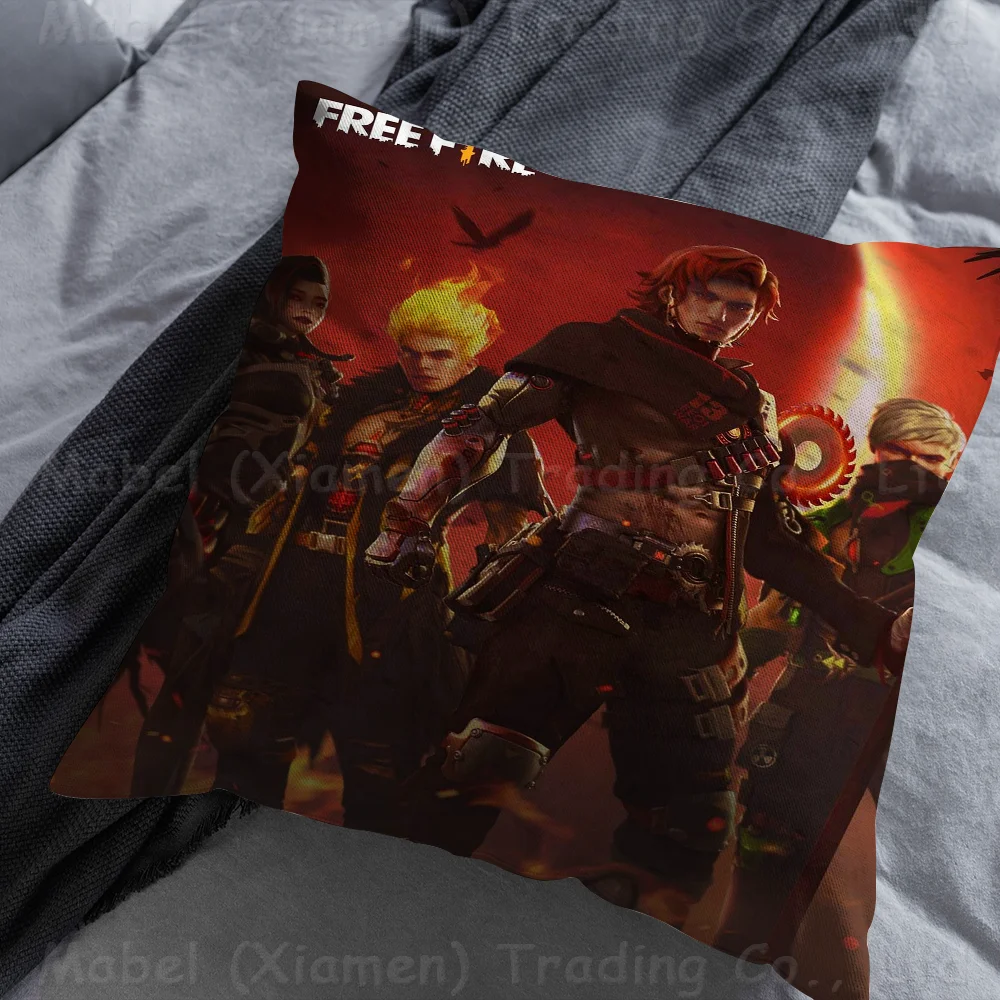 Garena Free Fire Game Pillow Anime Sofa Bed Head Cover Cushion 45x45 Cm Fashion