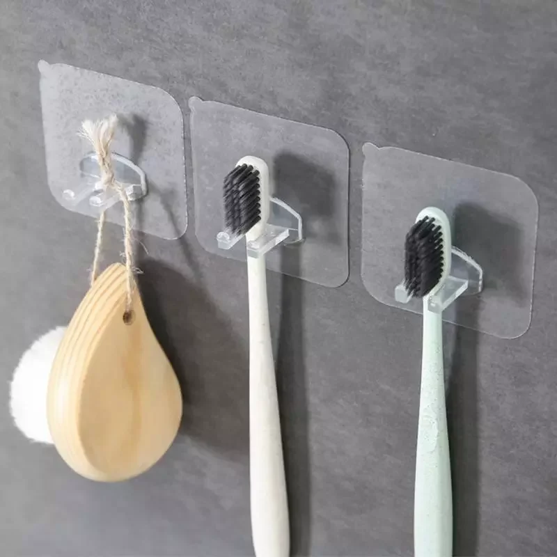 

Removable Toothbrush Holder Transparent Travel Stand Toilet Shaver Organizer Kids Tooth Brush Storage Rack Bathroom Gadgets