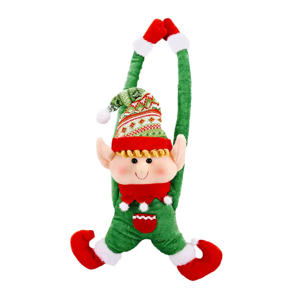 

Christmas Hanging Curtain Toy Buckle Christmas Atmosphere Cloth Curtain Buckle Doll Button Hook Eco-friendly Home Decor