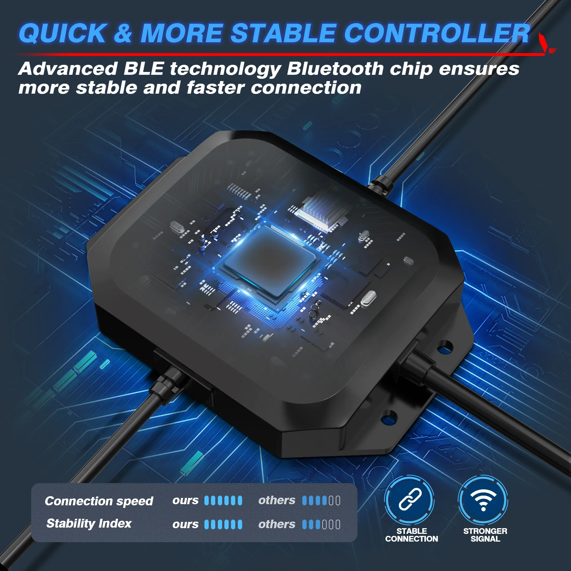 MICTUNING 10-качечный комплект RGB IC LED Rock Lights Chasing Color Многоцветный неоновый освещения с