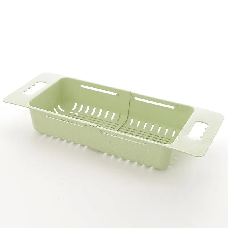 Регулируемый пластиковый дуршлаг для раковины-складная корзина мытья овощей и