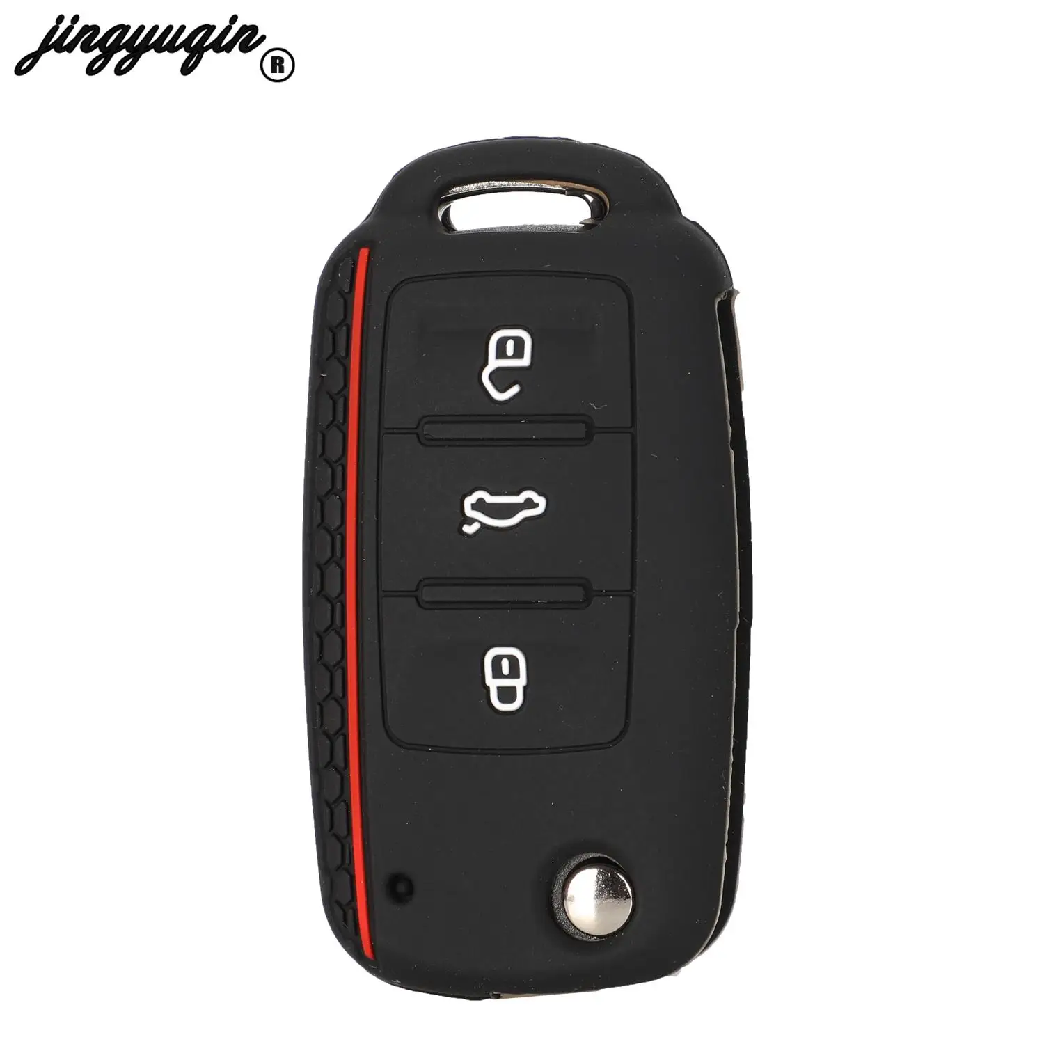 

Jingyuqin Protect корпус автомобильного ключа для Volkswagen polo passat b5 golf 4 5 6 MK5 MK6 Eos Bora Beetle TSI новый силиконовый чехол