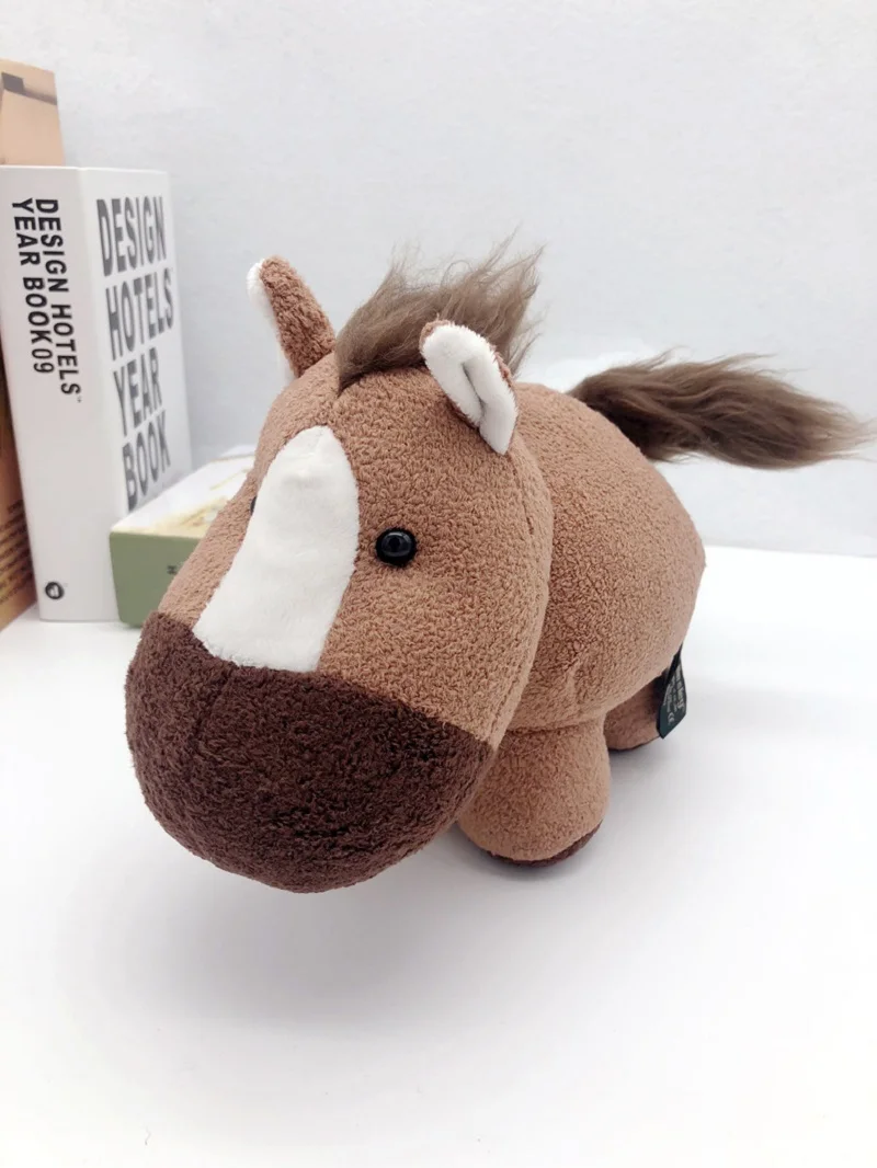 

Плюшевая игрушка около 25 см, милая коричневая лошадь, мягкая кукла, детская игрушка, подарок на день рождения h0715