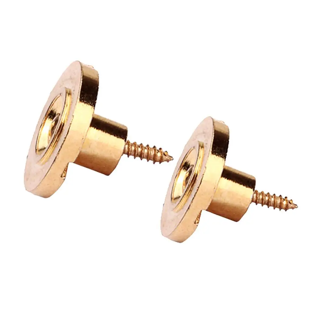 

2 Set Gold Guitar Round String Retainer Tree with Screws for Bass Parts